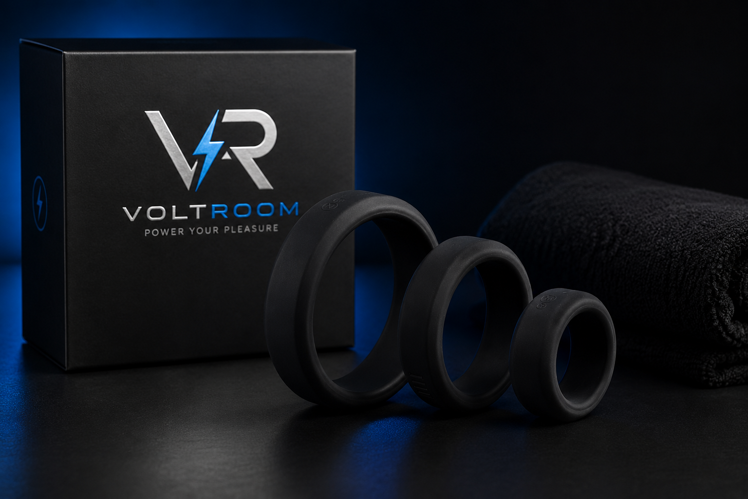Triple Black Silicone Cock Rings Triple Black Silicone Cock Rings