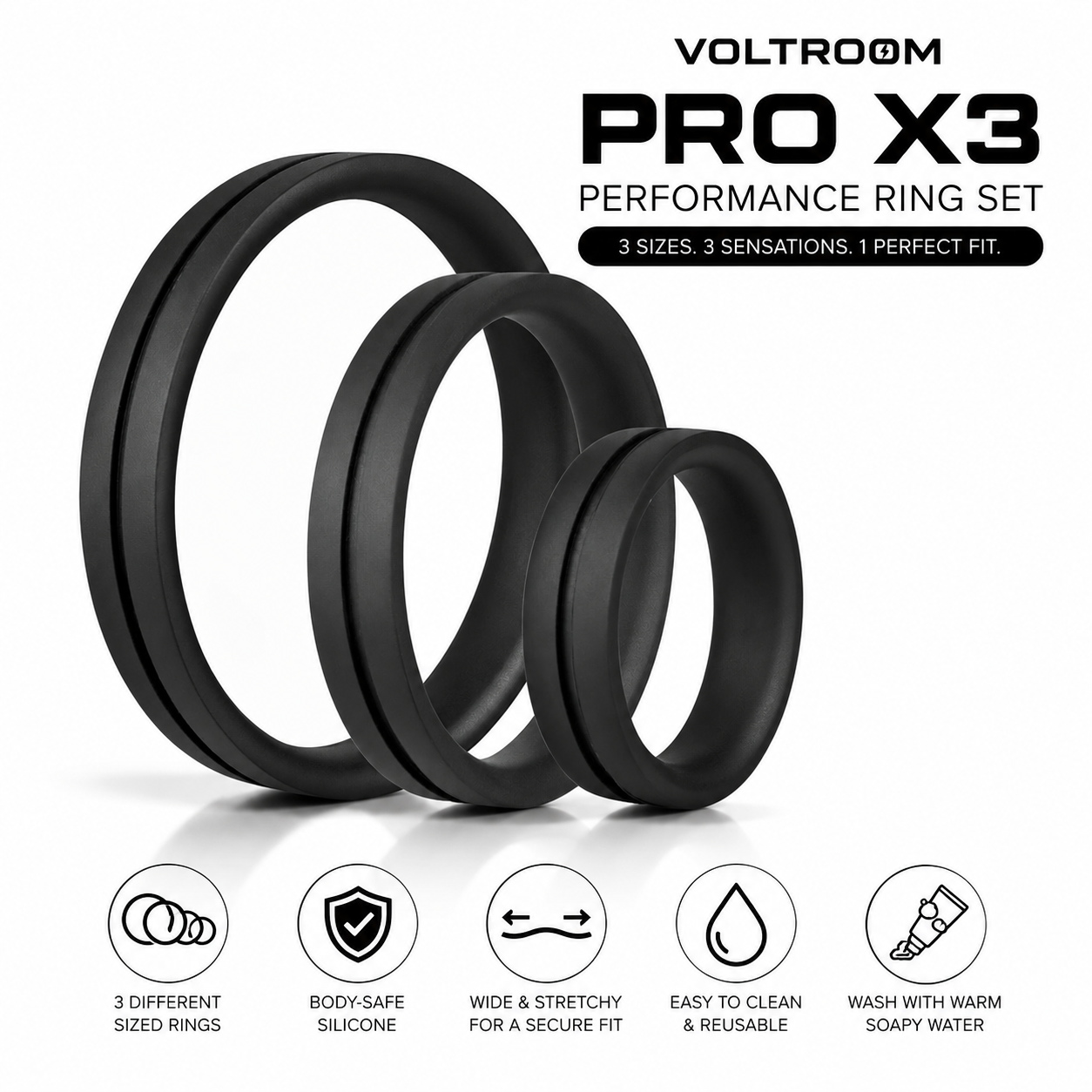 VoltRoom Pro X3 Performance Ring – Black VoltRoom Pro X3 Performance Ring – Black